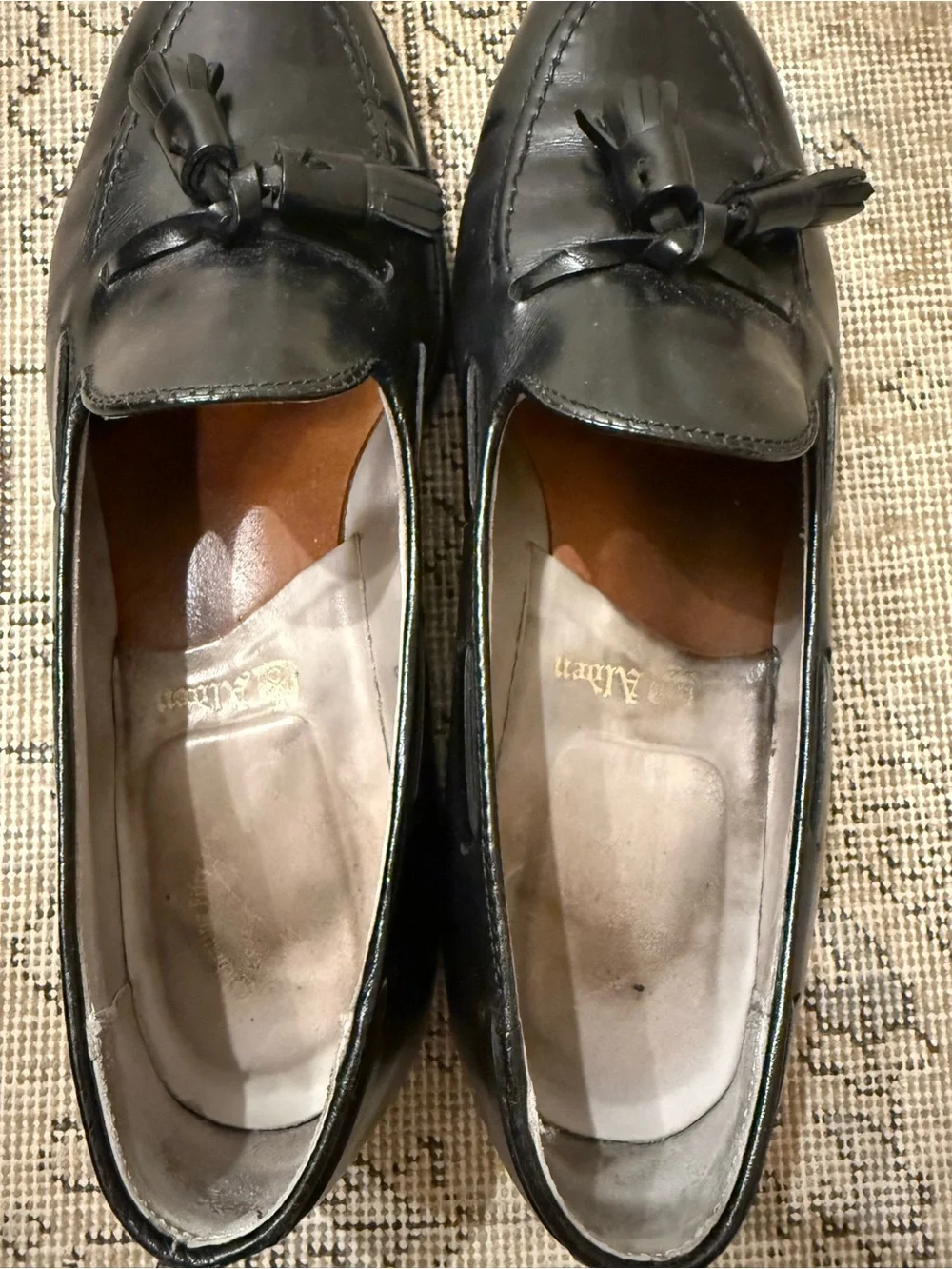 Alden Black Leather Tassel Loafers - 9.5 A/C